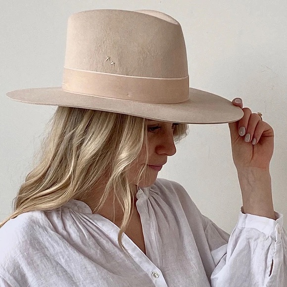 Lack Of Color Cream Wide-Brim Hat